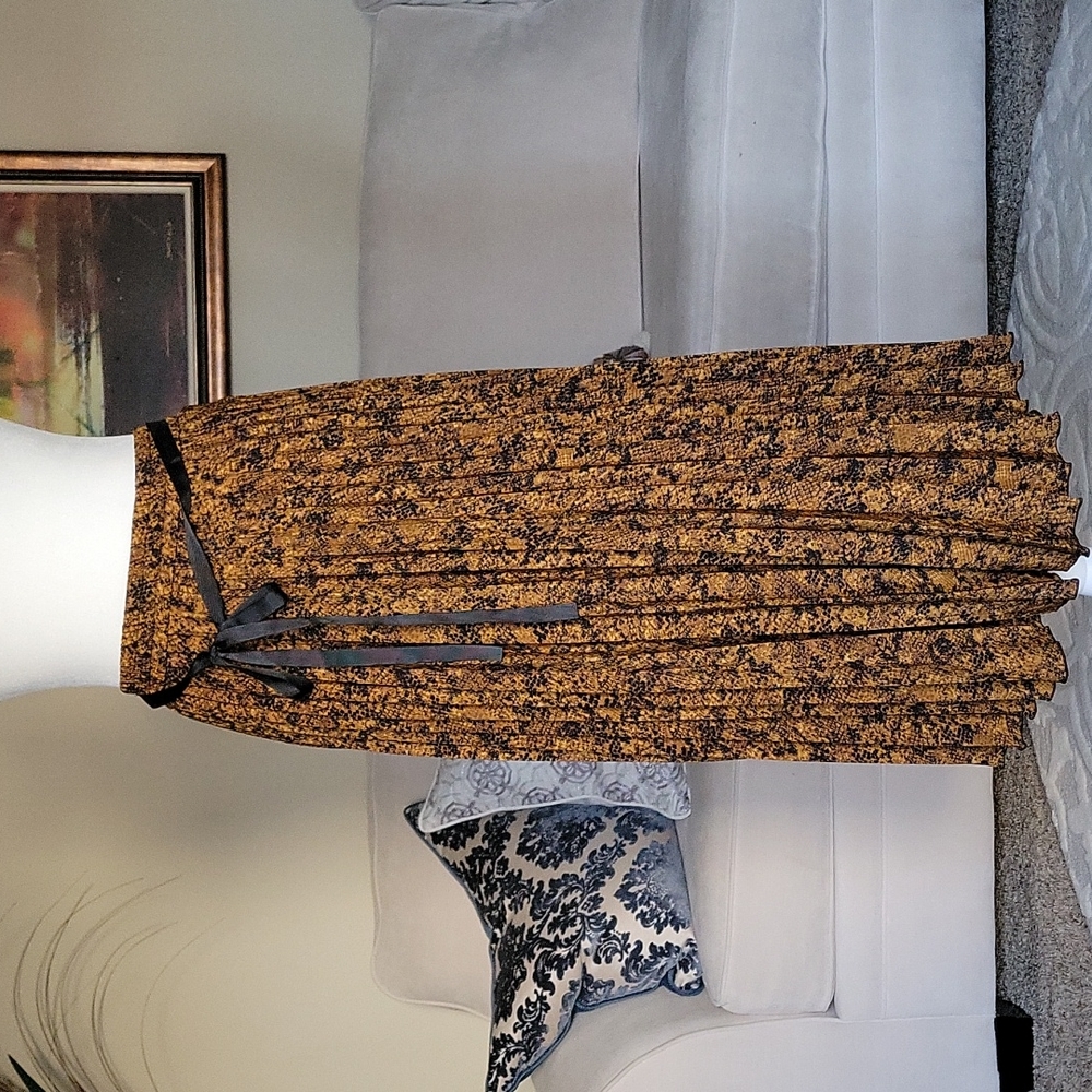 Bar lll   Pleated Snake Print Skirt